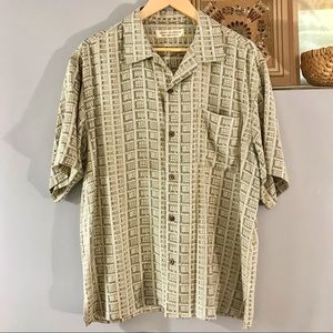 Island Republic Green Hawaiian Silk Buttondown